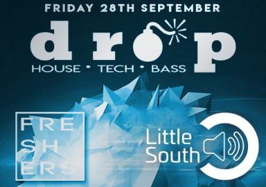 A poster for drop house tech bass on friday september 28th