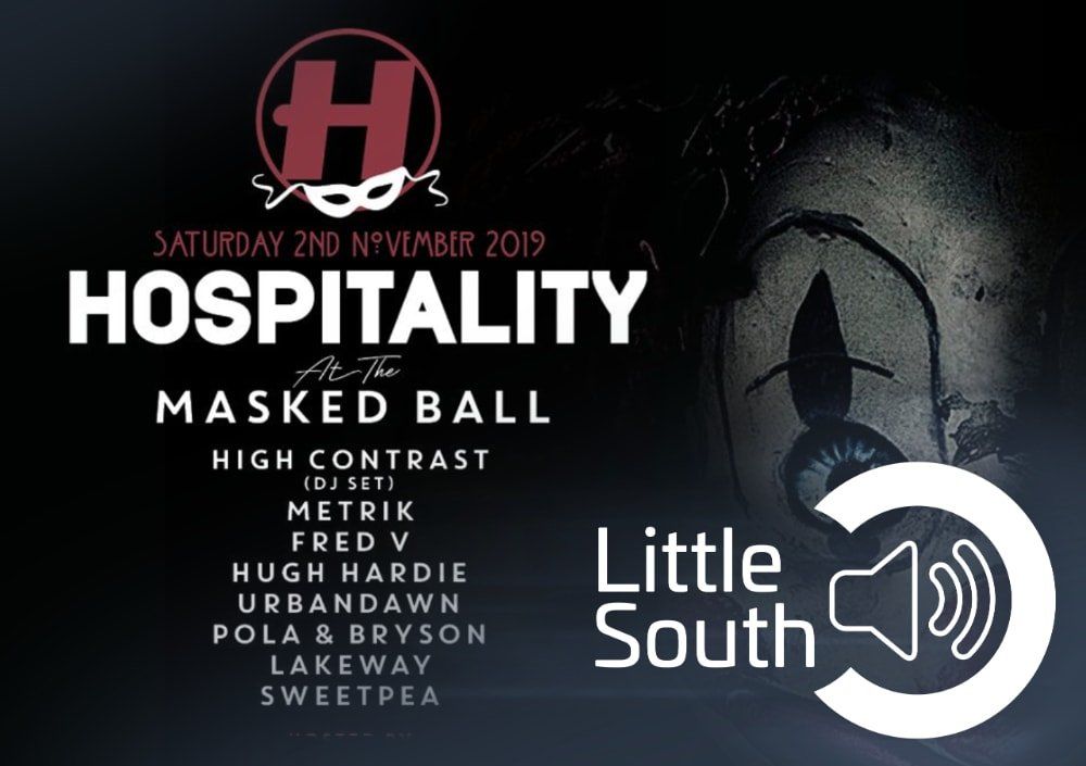 A poster for hospitality masked ball on saturday november 2nd 2019