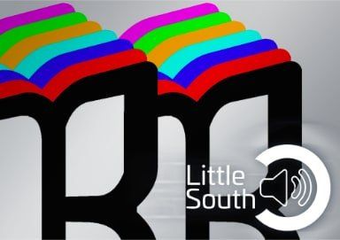 A little south logo with a rainbow of colors