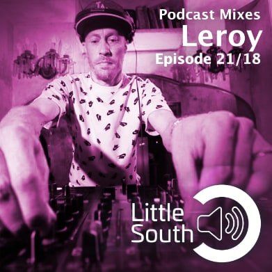 A man in a hat is playing a podcast mix by leroy