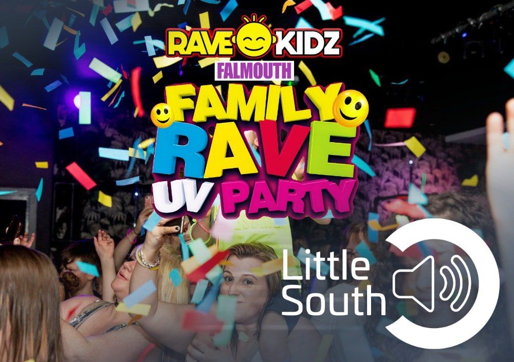 A group of people are dancing at a family rave party