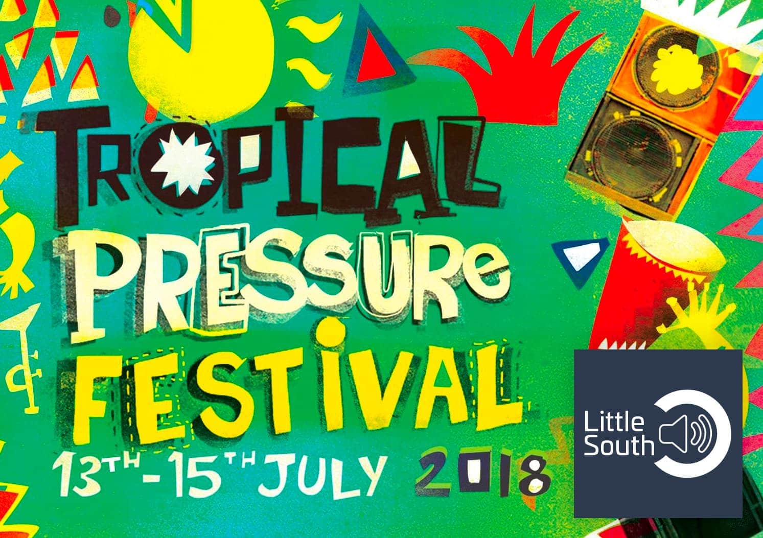 A poster for the tropical pressure festival in july 2018