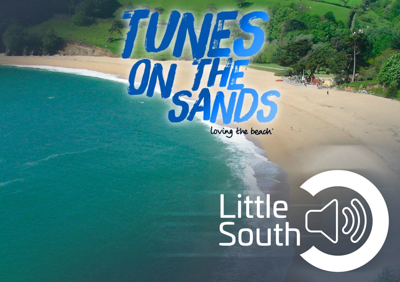 A little south logo with a beach in the background