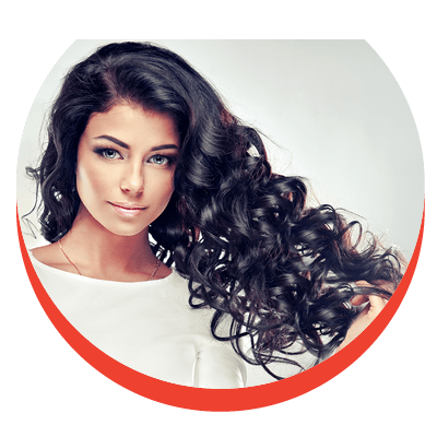 Dark haired Female hair style model