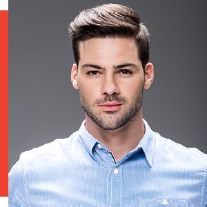 Male hair style model from front view