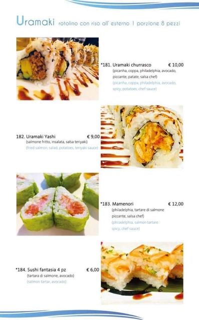 menu marina sushi