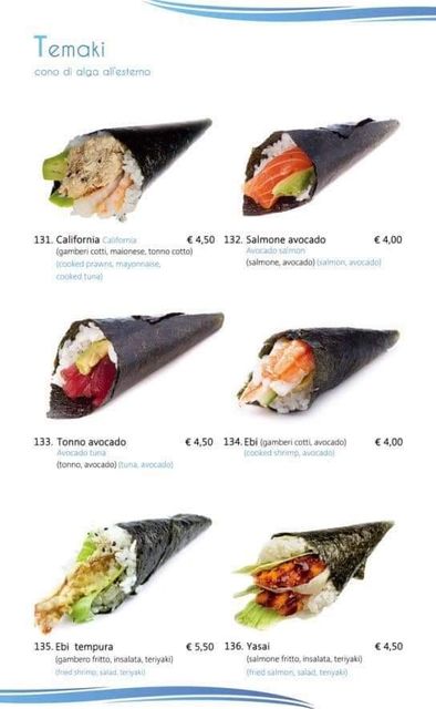 menu marina sushi