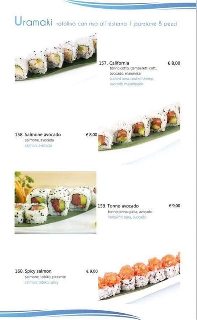 menu marina sushi
