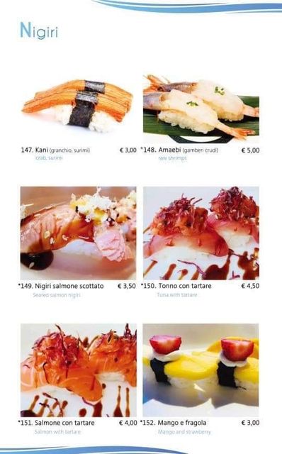 menu marina sushi
