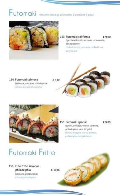 menu marina sushi