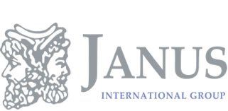 Logo of Janus International Group, featuring a two-faced figure and the company name.