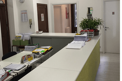 una reception di uno studio