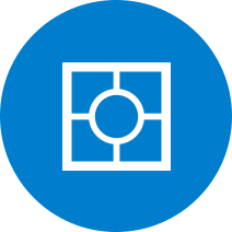 square shaped glass icon