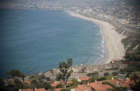 aerial view of beach