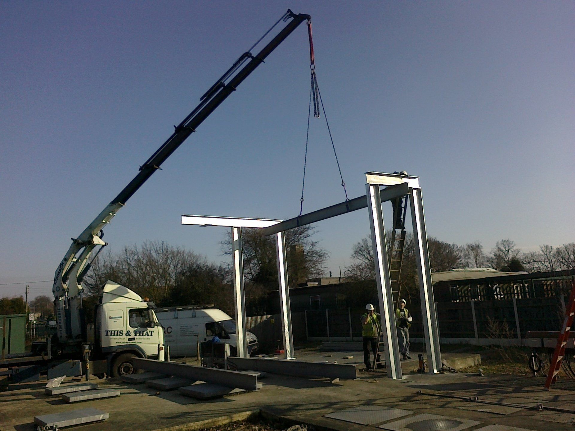 lorry crane used for building
