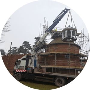 lorry crane carrying tower