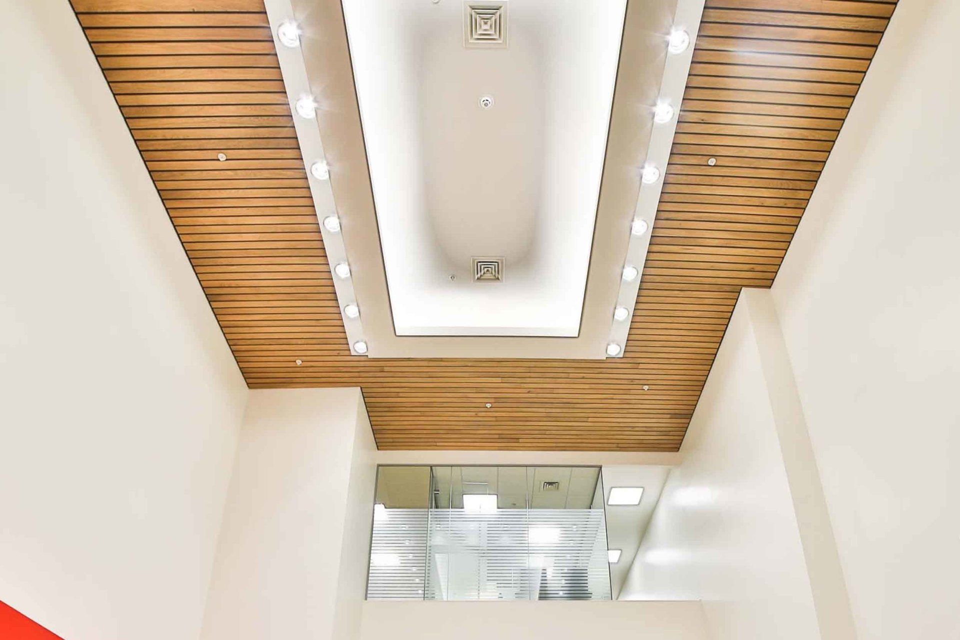 Santander ceiling Office Refurbishment and Fit-Out Milton Keynes