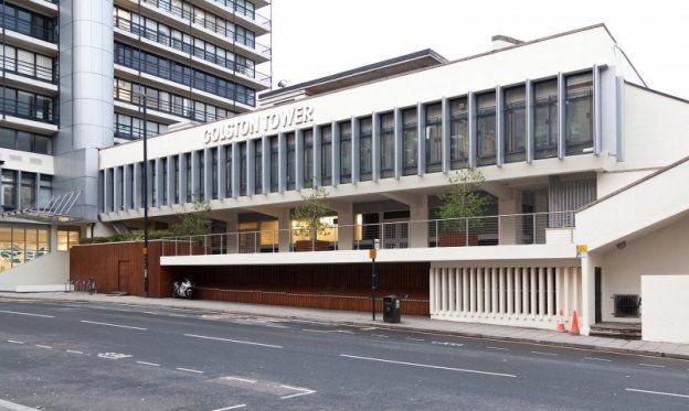 Colston Tower entrance street view External Repairs and Refurbishment Bristol