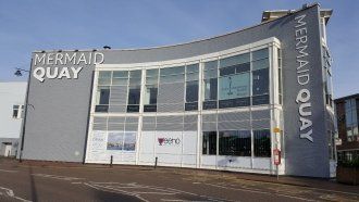 Mermaid Quay building view Cafe Demolition and Facade Refurbishment Cardiff