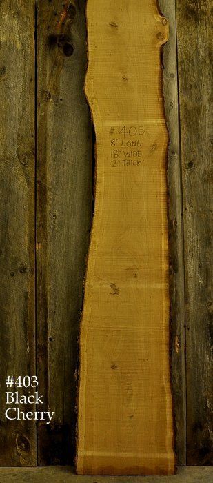 Reclaimed live edge Black Cherry wood slabs from Ontario.