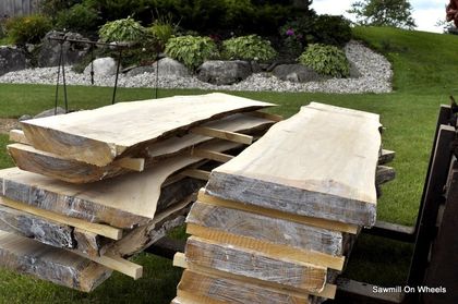 Live edge wooden shelving