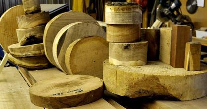Wood turning blanks, Kawartha Lakes , Ontario.