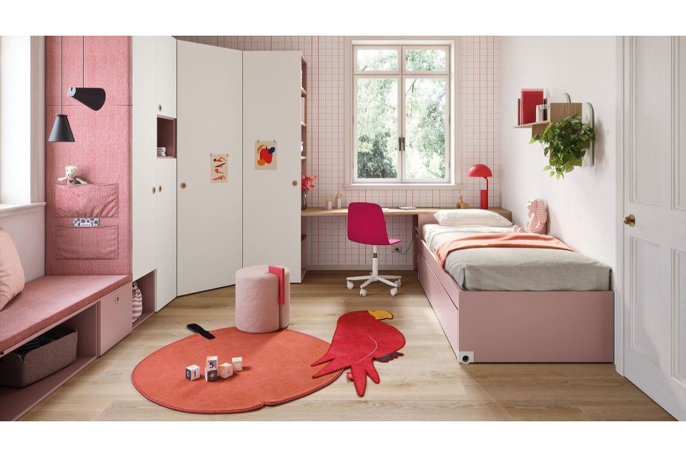 cameretta con tappezzeria