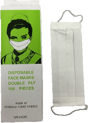 A box of disposable face masks contains 100 pieces