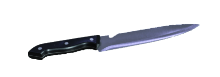 knife on white background
