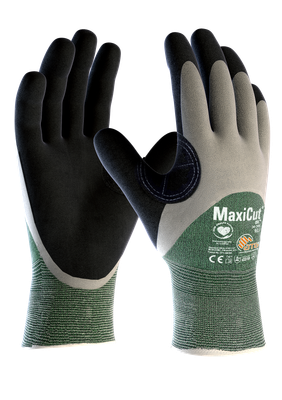 A pair of gloves with the word man on them