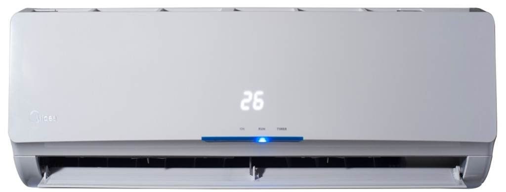 A white air conditioner with the number 26 on it