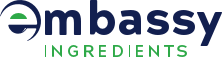 Logo for Embassy Ingredients, with a navy blue 