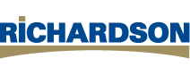 Richardson logo in blue font with gold-colored bar.