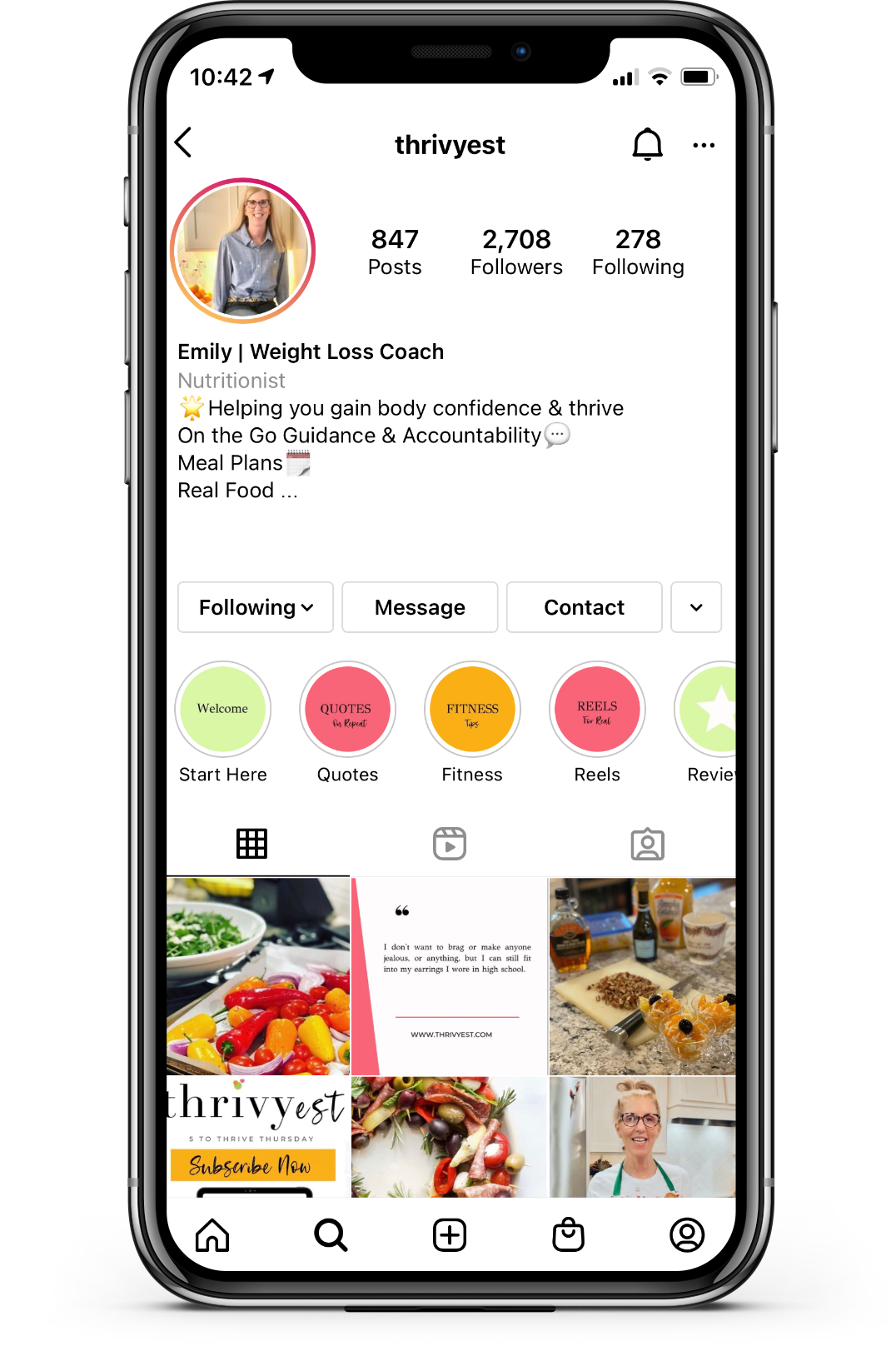 emily moss weightloss accountability coach and lifestyle nutrition expert