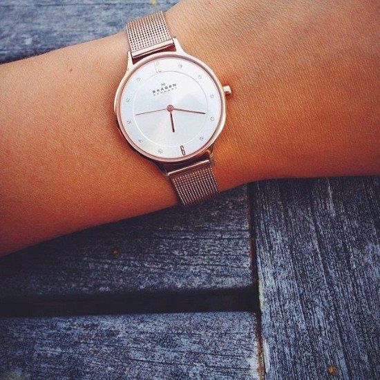 orologio da polso color rame ricambio pila skagen