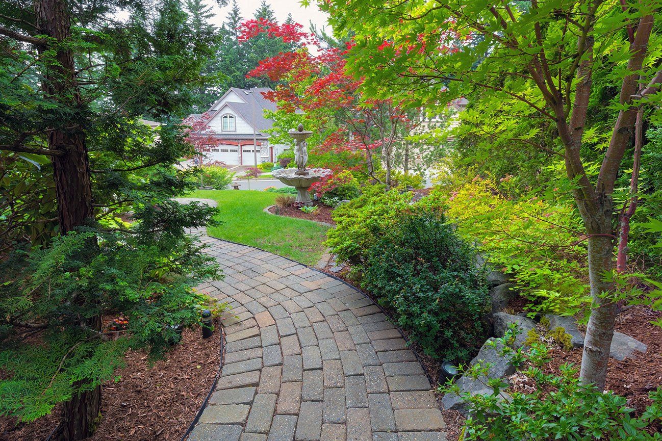 Garden Brick Paver Path — A Garden Brick Path In Frontyard in Morris Plains, NJ Garden Brick Paver Path — A Garden Brick Path In Frontyard in Morris Plains, NJ