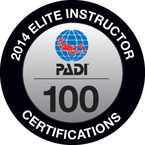 PADI 2014 100 Certifications