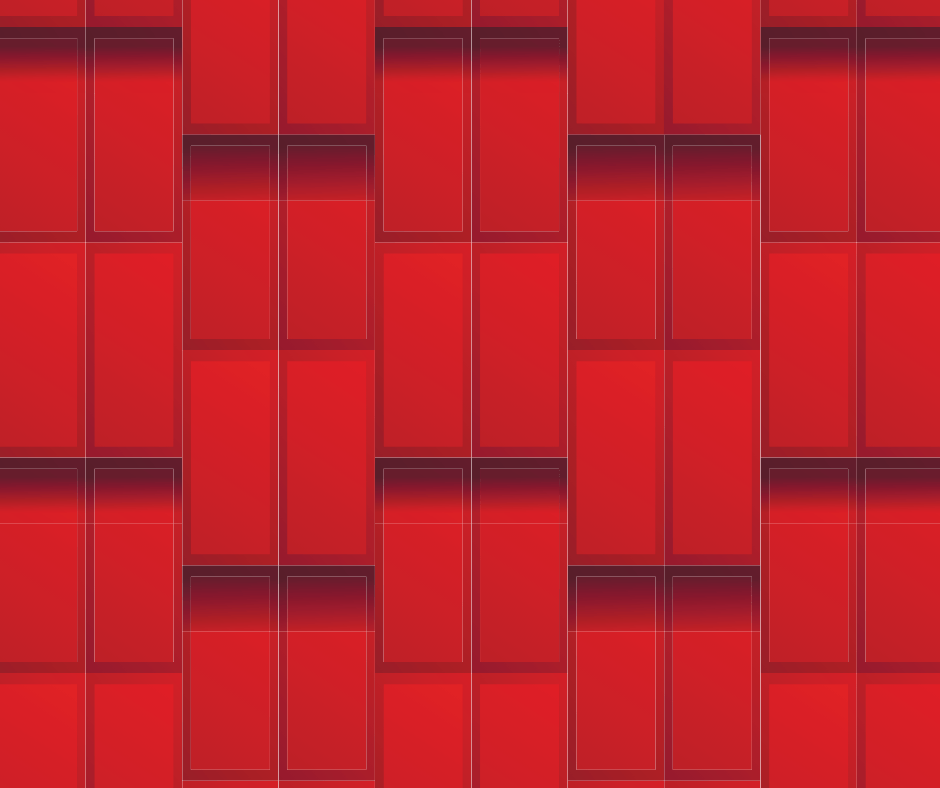 Red brick wall with a repeating rectangular pattern and dark mortar lines