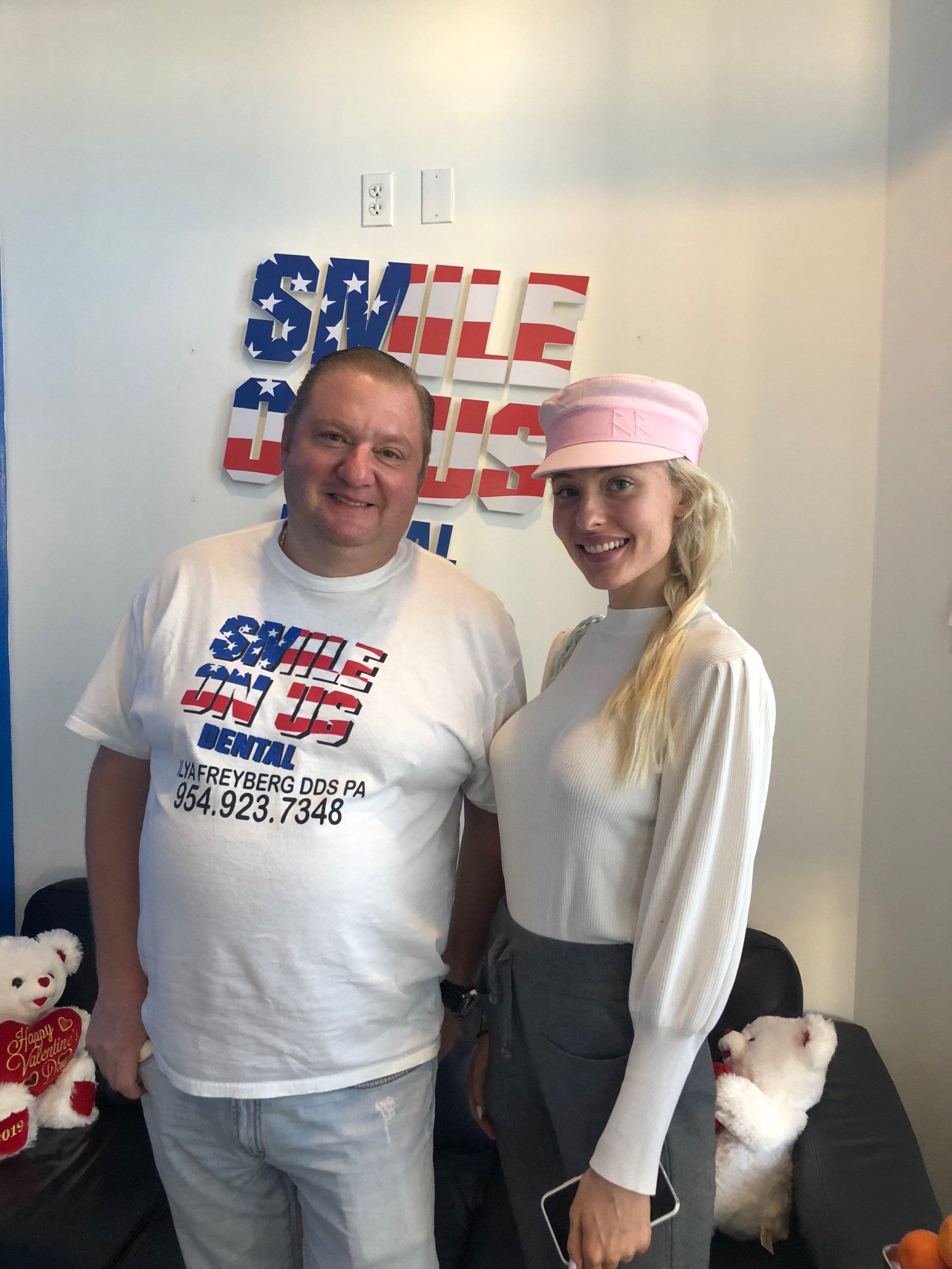 Dr. Illya Freyberg posing with a french girl