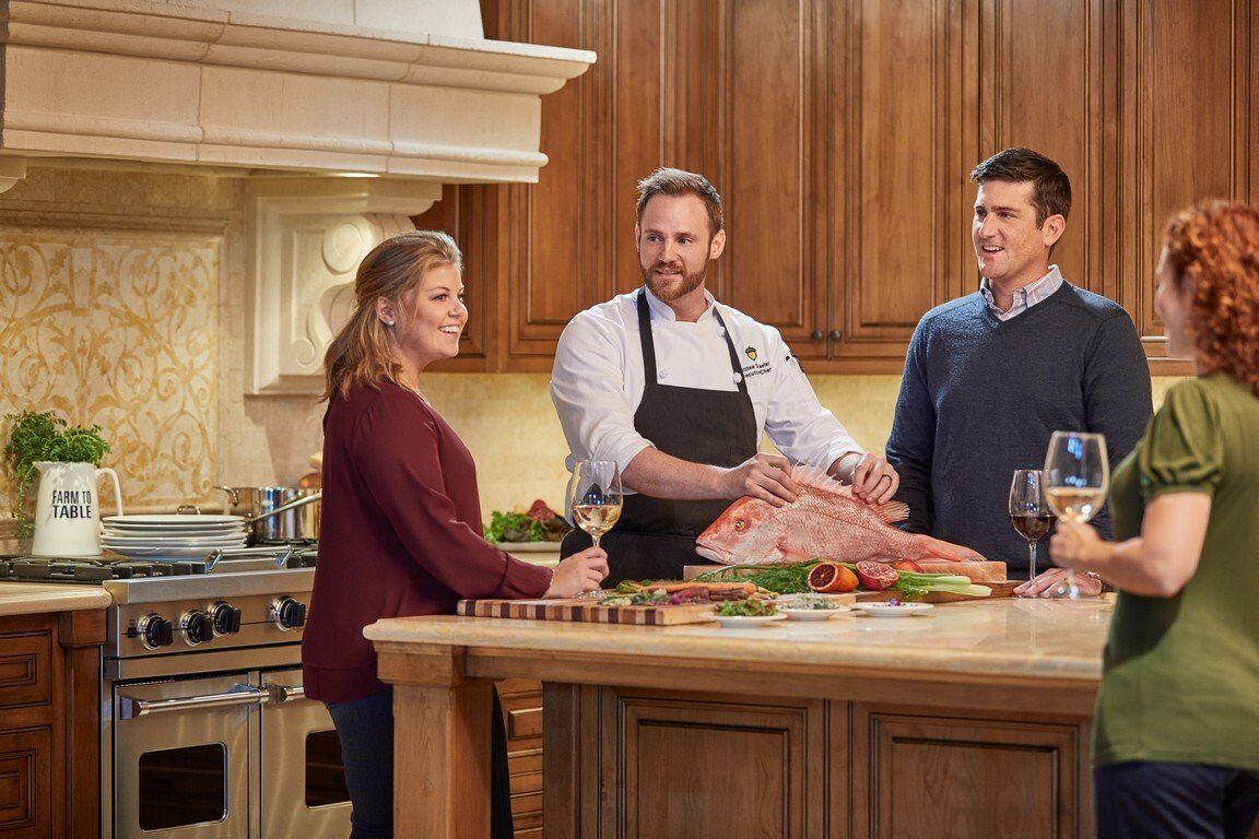 People participating in a cooking class