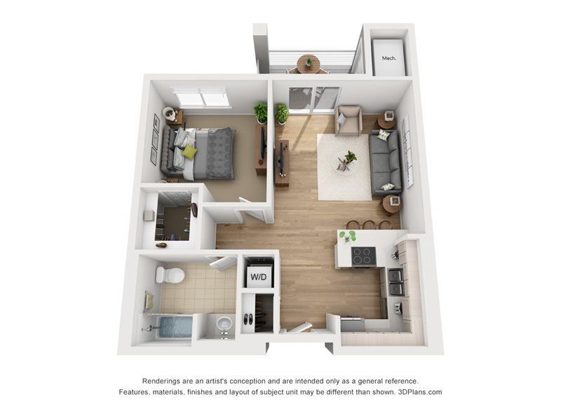 1 bed, 1 bath