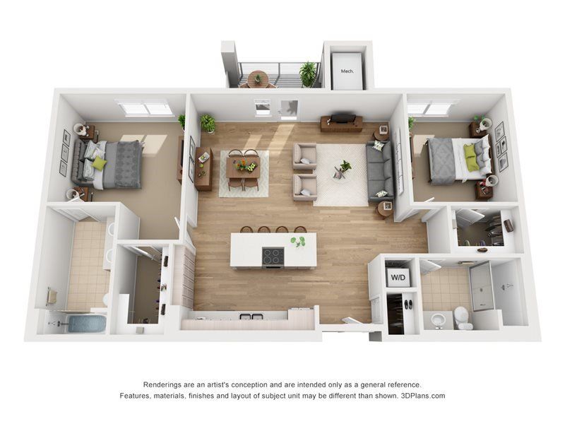 3 bed, 2 bath
