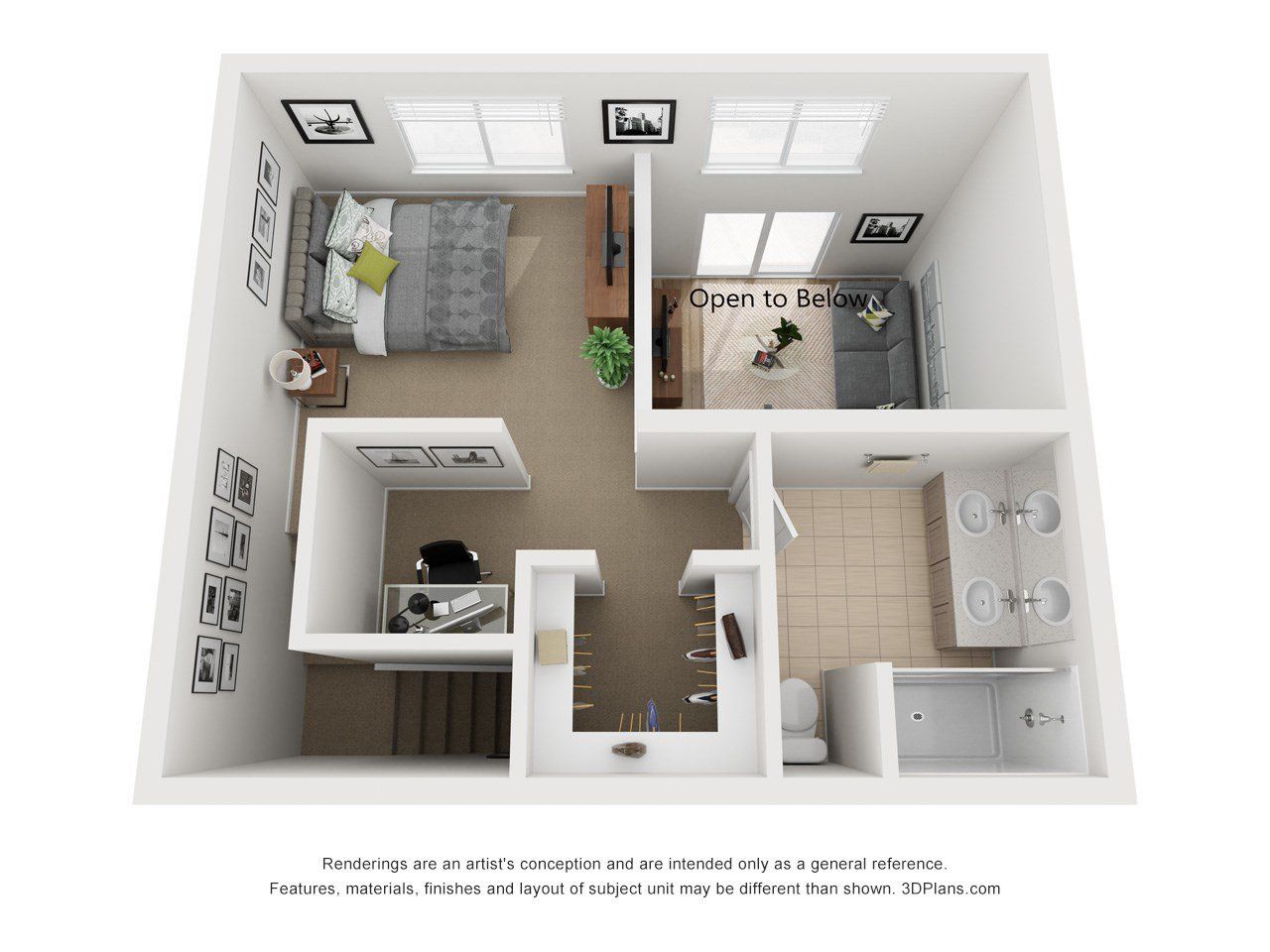 1 bed, 1 bath