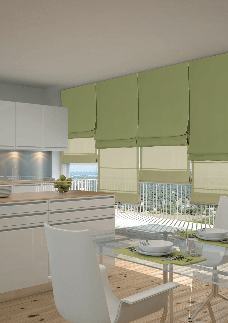 Cucina con tenda