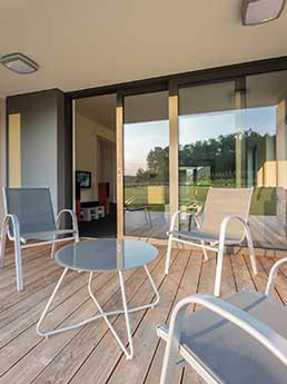 Outdoor room in modern style — glass in Naples, FL