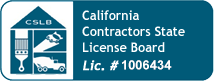 CSLB Lic. #1006434 CSLB Lic. #1006434