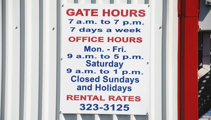 Gate Hours — Reno, NV — All American Storage Gate Hours — Reno, NV — All American Storage