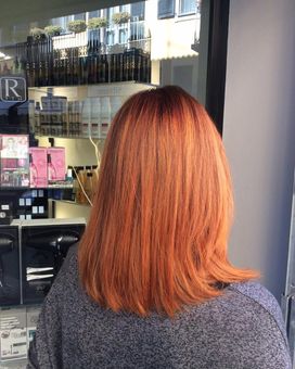capelli rosso ramato lisci