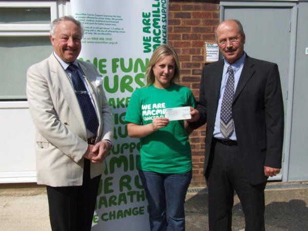 W Bros Alan Verney and Michael Dennis with Carla Poole, Hertfordshire Community Fundraiser