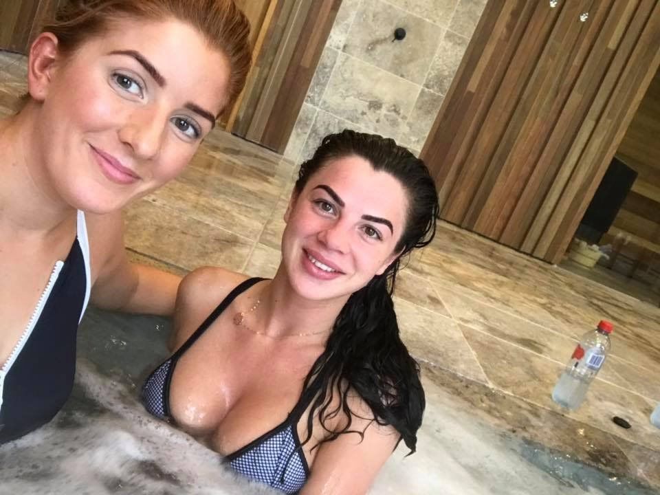 two women in bath